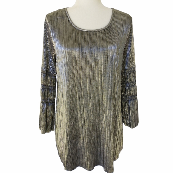 est 1946 Tops - Est 1946 🟫 large long sleeves metallic silver/black